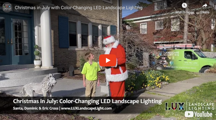 Christmas in July with Color-Changing LED Landscape Lighting